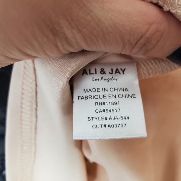 Ali & Jay Los Angeles Hola Mamacita Black Lace Nude Lining Sleeveless Mini Dress - Picture 9 of 10